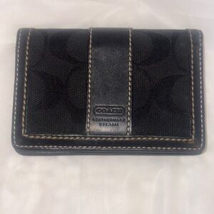 Vintage Coach Black Leatherwear credit card Wallet